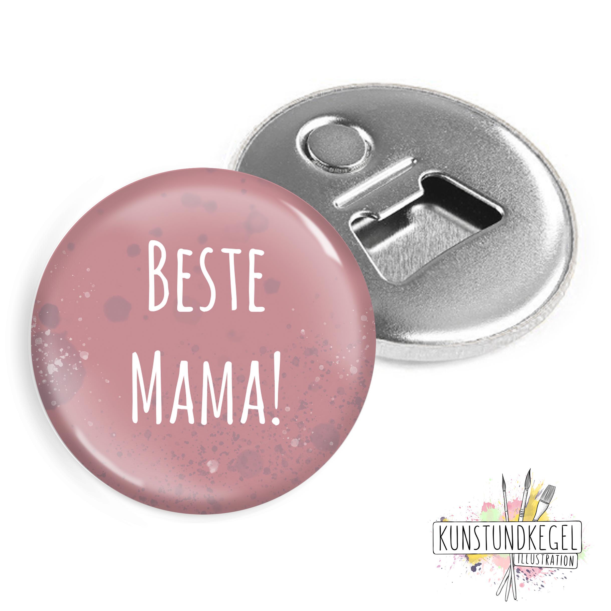 Button Beste Mama rosa 1