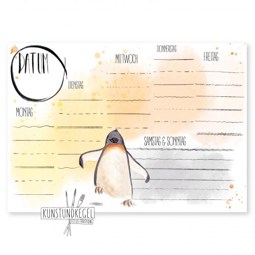 Wochenplaner Pinguin 1