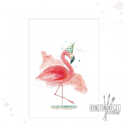 Kunstdrucke freisteller hochkant Flamingo Finja 1 scaled
