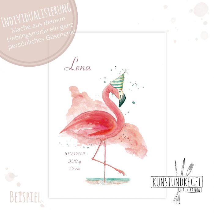 Kunstdrucke freisteller hochkant Flamingo Finja 2 scaled