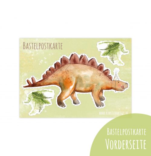 Bastelpostkarte Stegosaurus 1