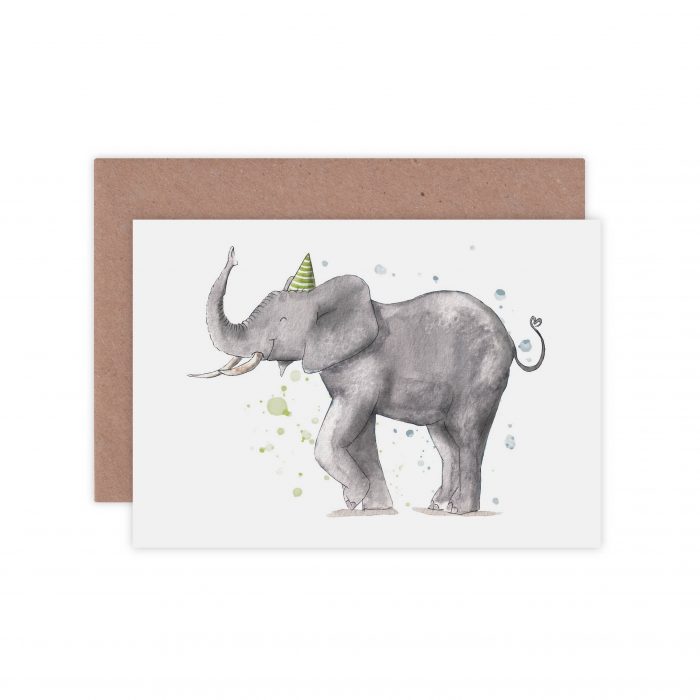 Grusskarte ohneText Elefant freisteller