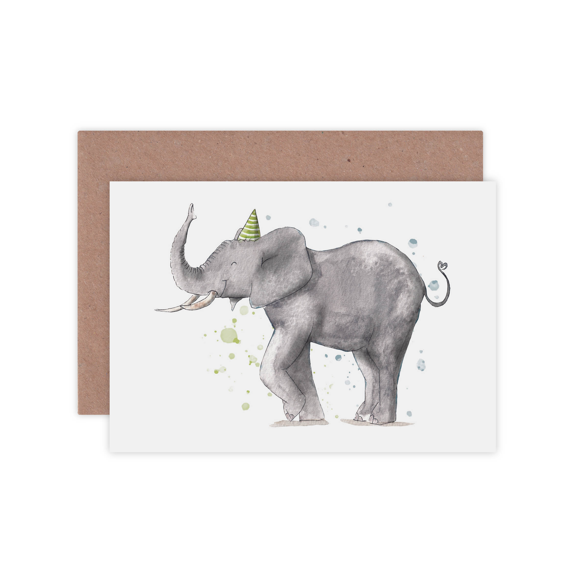 Grusskarte ohneText Elefant freisteller
